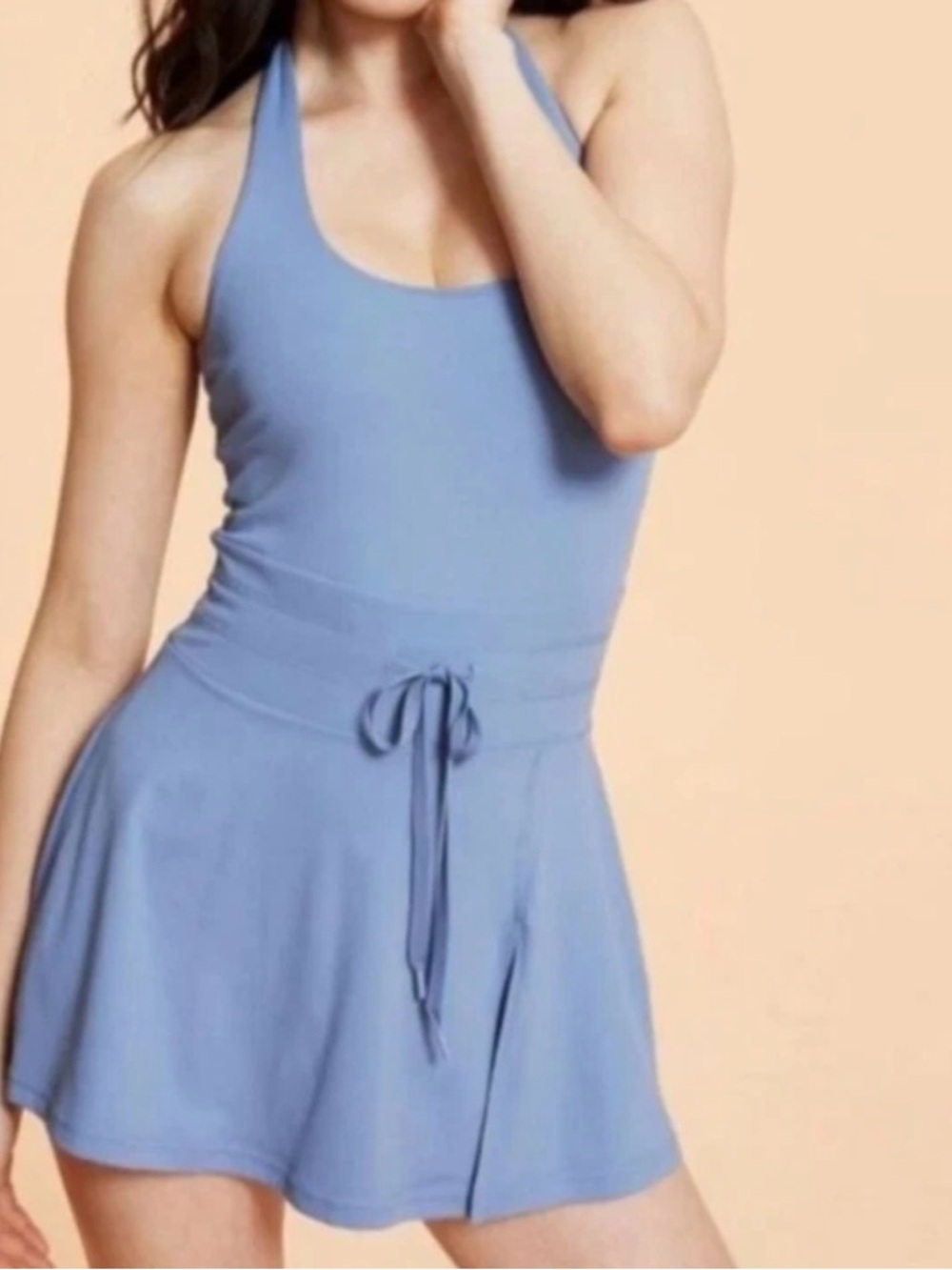Blogilates Women's Game Set Match Halter Active Dress Troposphere Blue